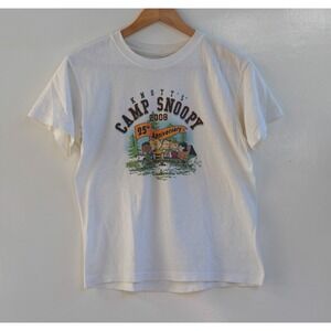 Vintage 2008 CAMP SNOOPY Woodstock Knott's Berry Farm White T-Shirt Kids Size M